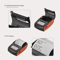 GOOJPRT 58mm Mini Portable Thermal Printer Bluetooth Ticket Bill Receipt POS Printer for Business for IOS/Android Mobile Phone