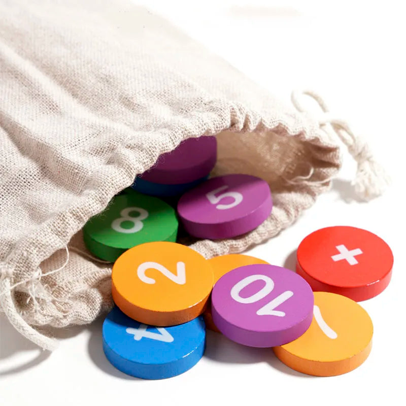 Children's Wooden Number Decomposition Addition Subtraction Operation Montessori Logical Thinking Training Math Educational Toys