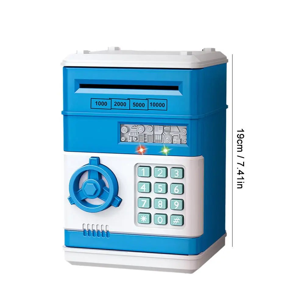 Electronic Piggy Bank Automatic Mini Safe Coins Cash Saving Money Box Password Counter Code Key Lock Coin Bank ATM Child Gift