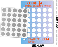 Scratch Off Money Saving Challenge Binder Trackers for 6 Ring A5 Binders,4 Pcs Per Pack