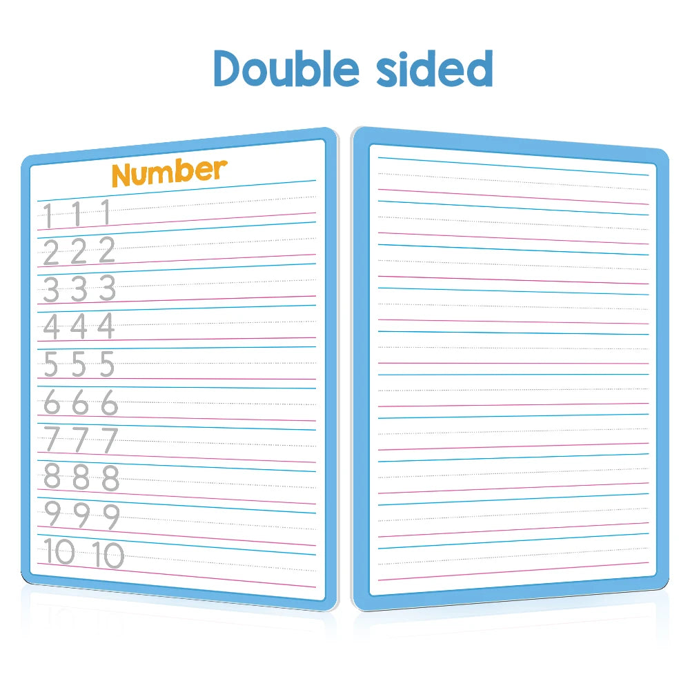 Dry Erase Handwriting Tracing Practice Board for Kids Write and Wipe Reusable Boards for Kindergarten and Preschool Montessori