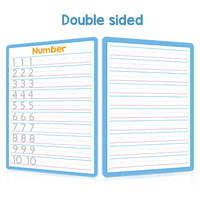 Dry Erase Handwriting Tracing Practice Board for Kids Write and Wipe Reusable Boards for Kindergarten and Preschool Montessori