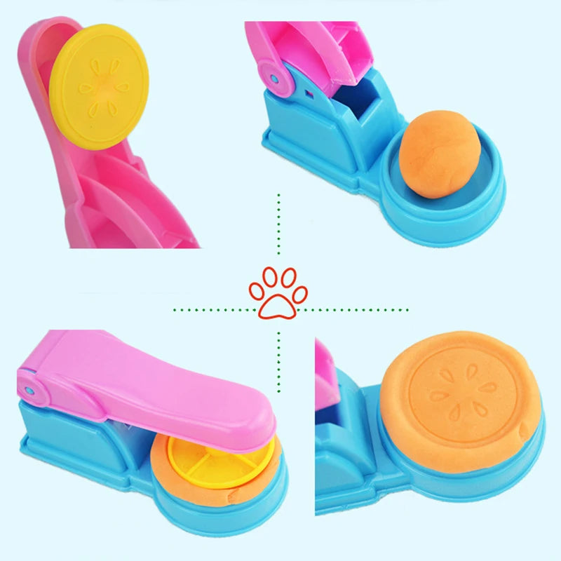 Kids DIY Clay Tool Play Dough Tool Kit Various Animal Molds Cutters Rolling Pins Plasticine Molds Clay Accessories