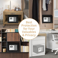 0.2 Cubic Feet Electronic Digital Safe, Steel Home Cash Safe and Fireproof Cash Bag for Hiding Safe Cash