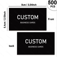 200/500/1000pcs Customizable Cards, Personalized Business Cards with Acrylic Storage Box, Matte Film Thank You Invitations