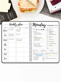 Daily Planner Notebook Spiral Bound Weekly & Daily Schedule to Do List Mood Water Intake Budget Journal