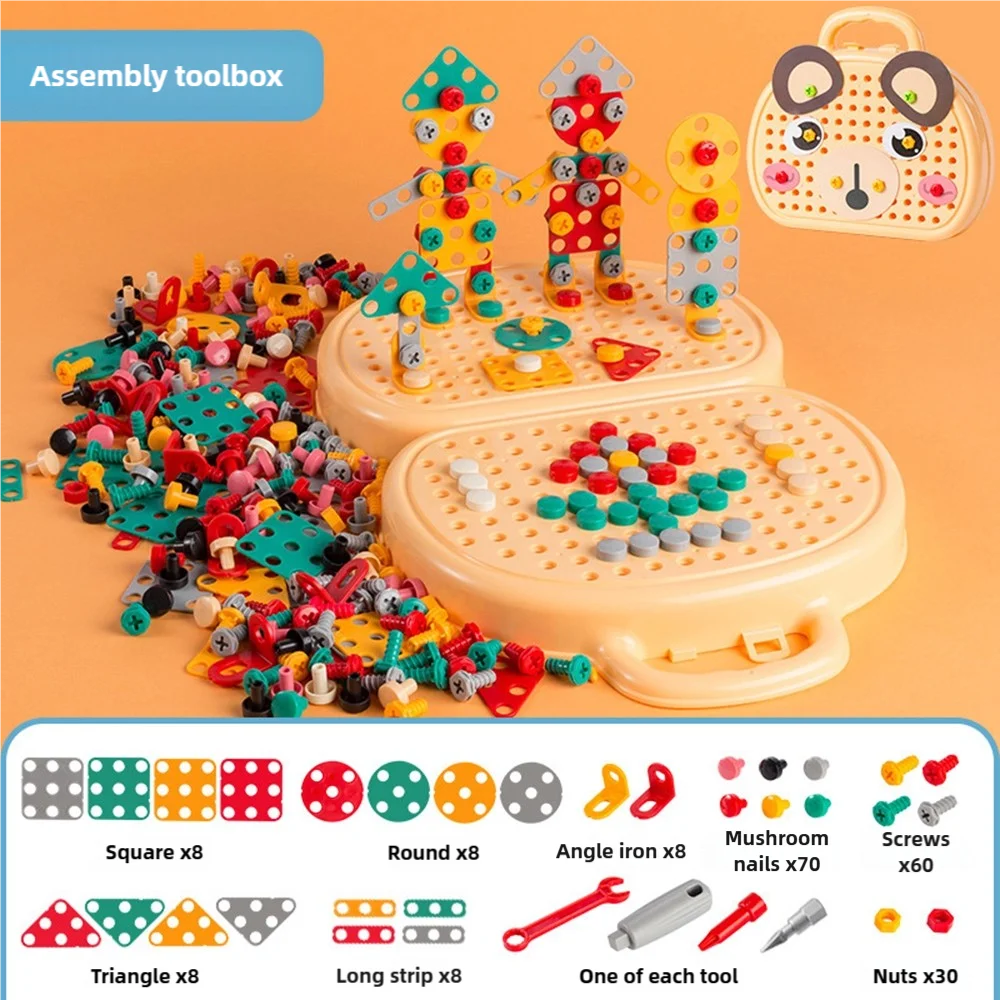 Children's Screw-Twisting Assembly and Disassembly Tool Box Electric Drill Baby Hands-On Educational Toys for Boys
