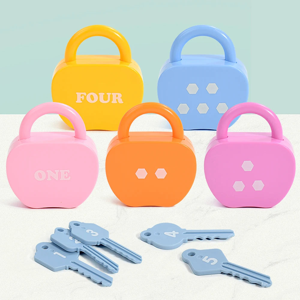 Educational Toy Apple Digital Unlock Toys Fun Number and Letter Match Game for Inspired Learning Toy Gift
