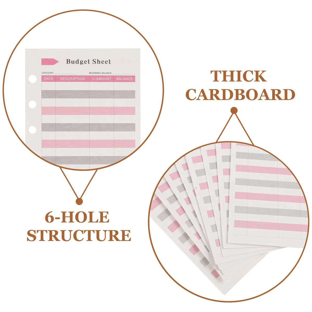 10 Books Budget Planner A6 6 Ring Binder Inserts Finance Refill Bill Payment Tracker Expense Log Money Saving Envelope