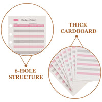 10 Books Budget Planner A6 6 Ring Binder Inserts Finance Refill Bill Payment Tracker Expense Log Money Saving Envelope