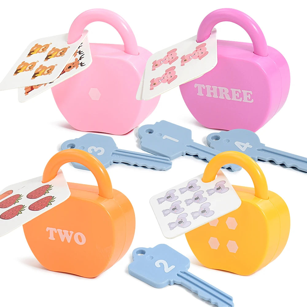 Educational Toy Apple Digital Unlock Toys Fun Number and Letter Match Game for Inspired Learning Toy Gift