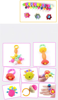 DIY Pop Beads Girl Toy Creativity PopArty Beads Snap-Together for Kid Crafts Children Bracelet Jewelry Fashion Kit Toy for Girl
