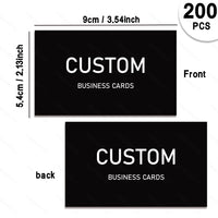 200/500/1000pcs Customizable Cards, Personalized Business Cards with Acrylic Storage Box, Matte Film Thank You Invitations