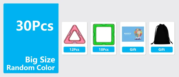 Magnetic Building Blocks DIY Magnets Construction Set Big Size Learning Montessori Educational Toys For Kid Magnet Tiles STEM