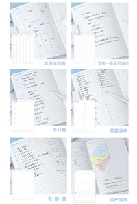 Planwith 2027 Weekly Planner A6 8-Grid Layout Hardcover Agenda Annual Tracker Month Plan Lunar Date Organizer for Adult Student