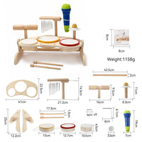 Baby Educational Toys Wooden Aeolian Bells Montessori Children's Musical Toys Xylophone Newborn Birthday Gifts Music Table Toys