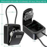 Wall Mount Key Storage Secret Box Organizer 4 Digit Combination Password Security Code Lock No Key Home Key Safe Box