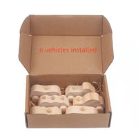 DIY handmade wooden graffiti car, children's colorful painting and coloring model, toy, three-dimensional coloring building bloc