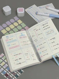 Planwith 2027 Weekly Planner A6 8-Grid Layout Hardcover Agenda Annual Tracker Month Plan Lunar Date Organizer for Adult Student