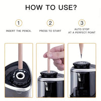 Electric Sharpener Assembly Desktop Automatic Pencil Sharpener 6mm-8mm Portable Tool For Students School Office Stationery Tools