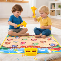 90x70cm Unicorn Music Mat Kid Toddler Mat Piano Keyboard and Drum 2 in 1 Toys Dance Mat 8 Instruments Sound Educational Toys