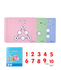 Children's Wooden Math Chart Toy Thinking Training Game Early Education Cognitive Learning Number Recognition Teaching Aids Toy