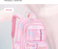 Refrigerator Door Pink Princess Schoolbag Students Female Super Lightweight Large Capacity Anti-splashing Water Large Capacity