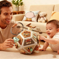 Educational Baby Busy Cube Toys for Toddler, Parent-Child Interaction Activity Busy Cube Sensory Toys for Carseat Plane Travel