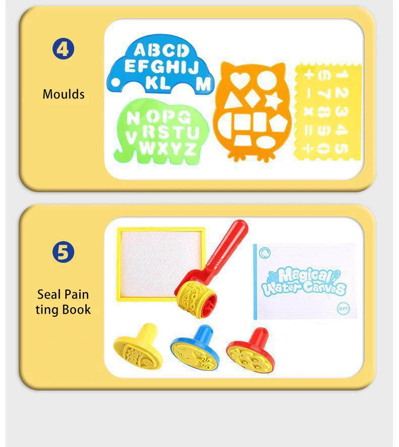Magic Water Drawing Mat Coloring Doodle Mat Water Absorbing Painting Pad Reusable Magic Pens Painting Board Educational Toys