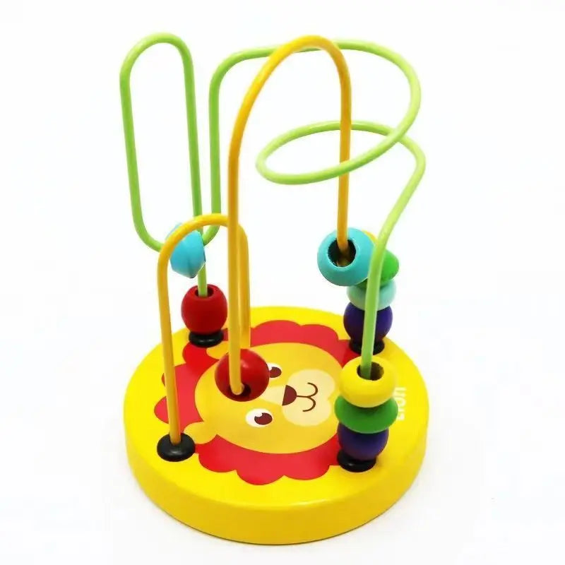 Wooden Roller Coaster Bead Maze Montessori Toys Abacus Math Toys Toddler Early Educational Toys for Kids Children Fine Motor