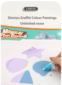 Magic Water Drawing Mat Coloring Doodle Mat Water Absorbing Painting Pad Reusable Magic Pens Painting Board Educational Toys