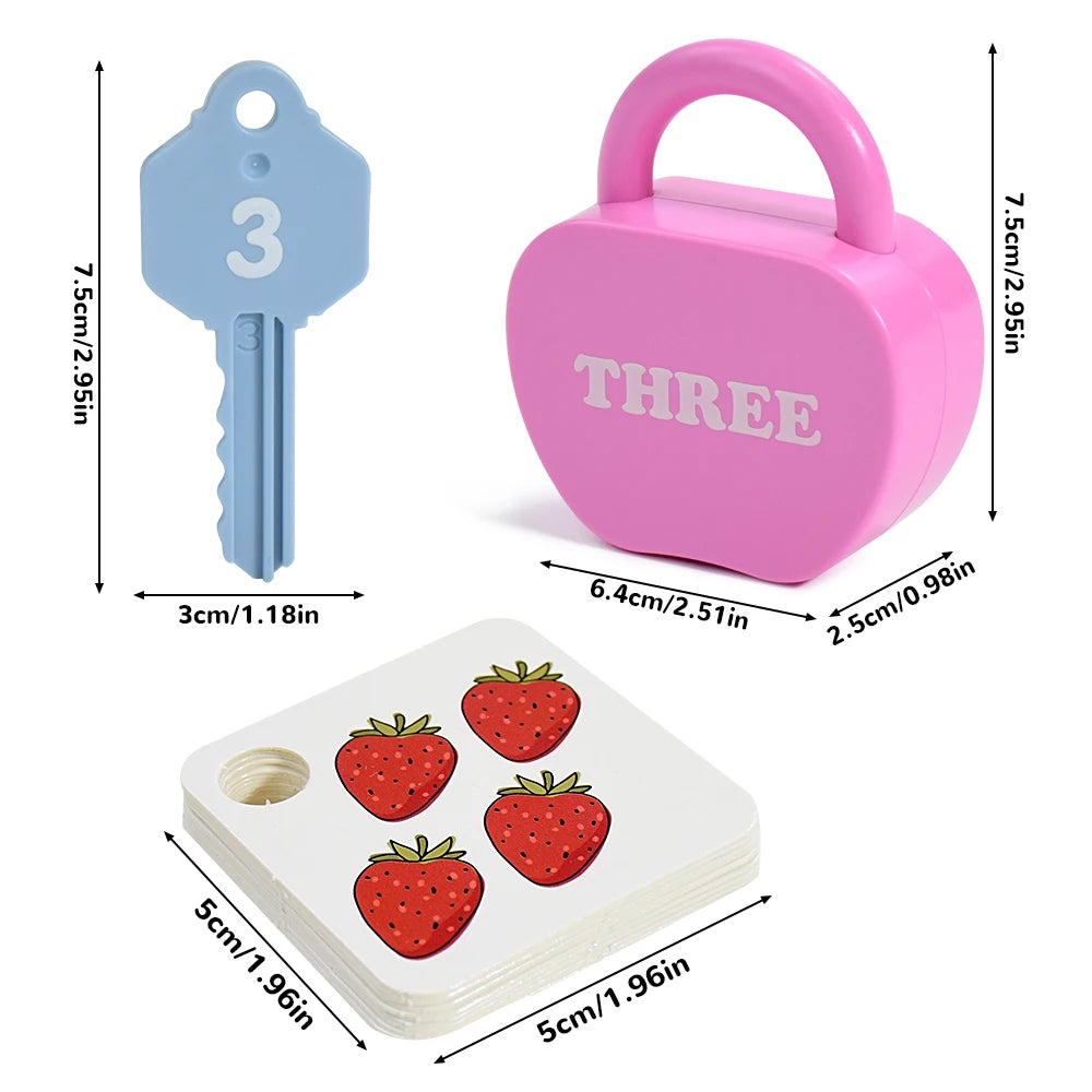 Educational Toy Apple Digital Unlock Toys Fun Number and Letter Match Game for Inspired Learning Toy Gift