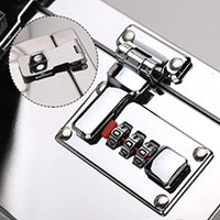 Stainless Steel Bank Password Lock-Box Financial Security Portable Register Bill Box Combination Lock/Padlock Cash Box
