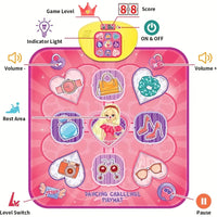 Unicorn Music Dance Mat Kids Electronic Dancing Blanket LED Score Board Floor Game Carpet Educational Toys Girl Birthday Gift