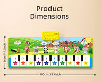 100x36cm Kids Music Piano Mat Toddlers Floor Keyboard Dance Mat with 8 Instrument Sounds Baby Carpet Educational Toys Kids Gifts