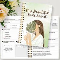 A5 Skincare Journal,Daily Beauty Routine & Product Tracker Notebook with Progress Notes,Self-Care Planner for Women and Teens