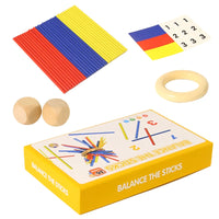 New 3in1 Wooden Stick and Tower Game Arithmetic Early Education Montessori Toys Thinking Training Parent-child Interactive Toy