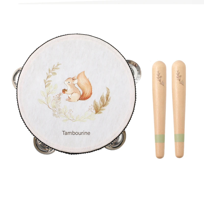 Montessori Music Toys Wooden Kids Early Educational Instruments Toy 0-3 Years Drum Xylophone Percussion Instruments Baby Gifts