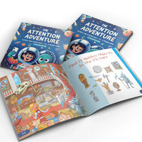 5PCS The Attention Adventure Books for Kids – Fun Games & Exercises to Strengthen Focus and Concentration Skills