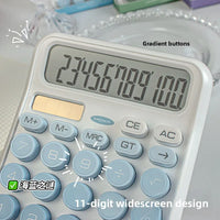 High Aesthetic Solar Calculator Gradient Color Button Battery Dual-Use Suitable for Home, School and Office Supplies