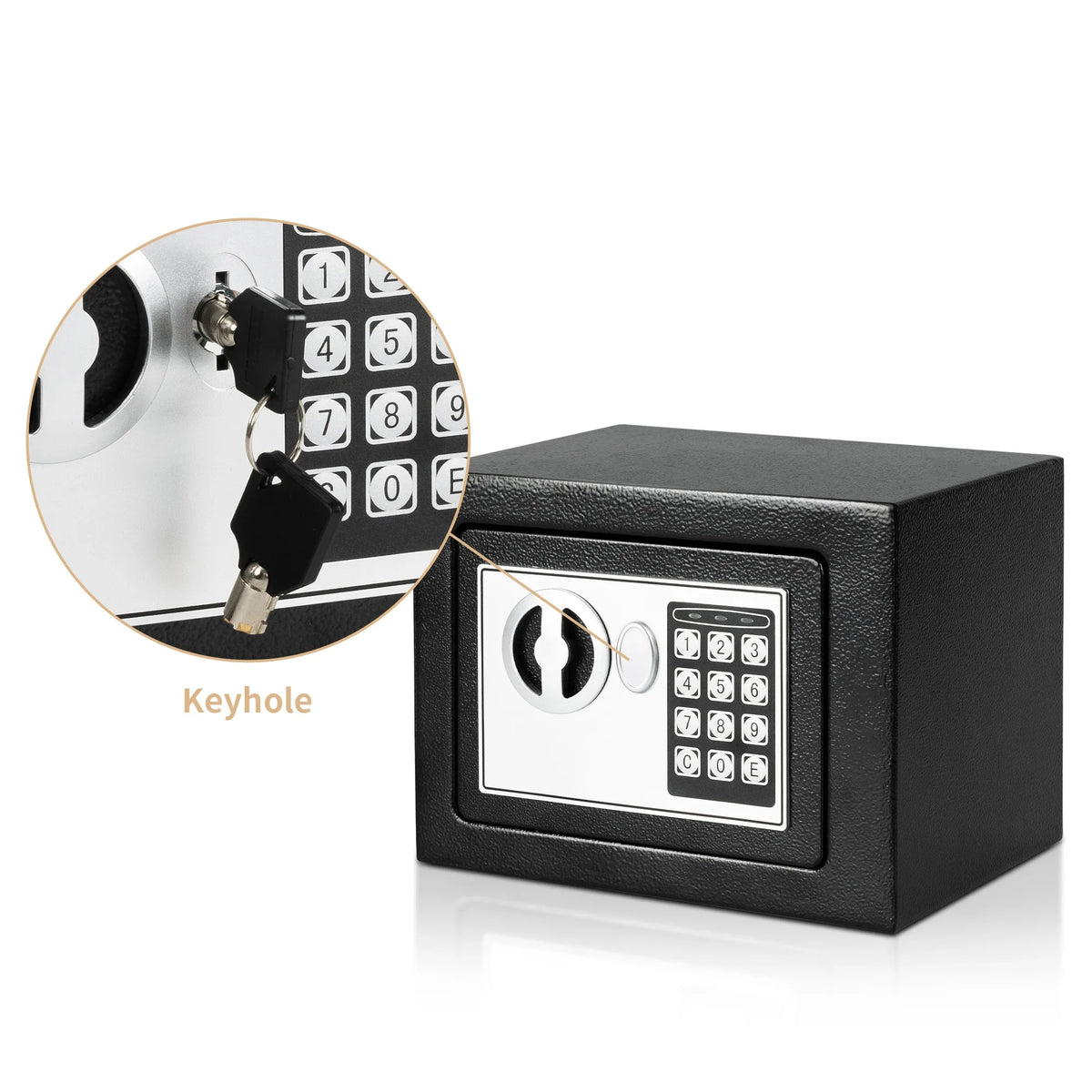 0.2 Cubic Feet Electronic Digital Safe, Steel Home Cash Safe and Fireproof Cash Bag for Hiding Safe Cash