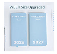 Planwith 2027 Weekly Planner A6 8-Grid Layout Hardcover Agenda Annual Tracker Month Plan Lunar Date Organizer for Adult Student