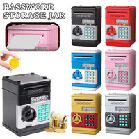 Electronic Piggy Bank Automatic Mini Safe Coins Cash Saving Money Box Password Counter Code Key Lock Coin Bank ATM Child Gift
