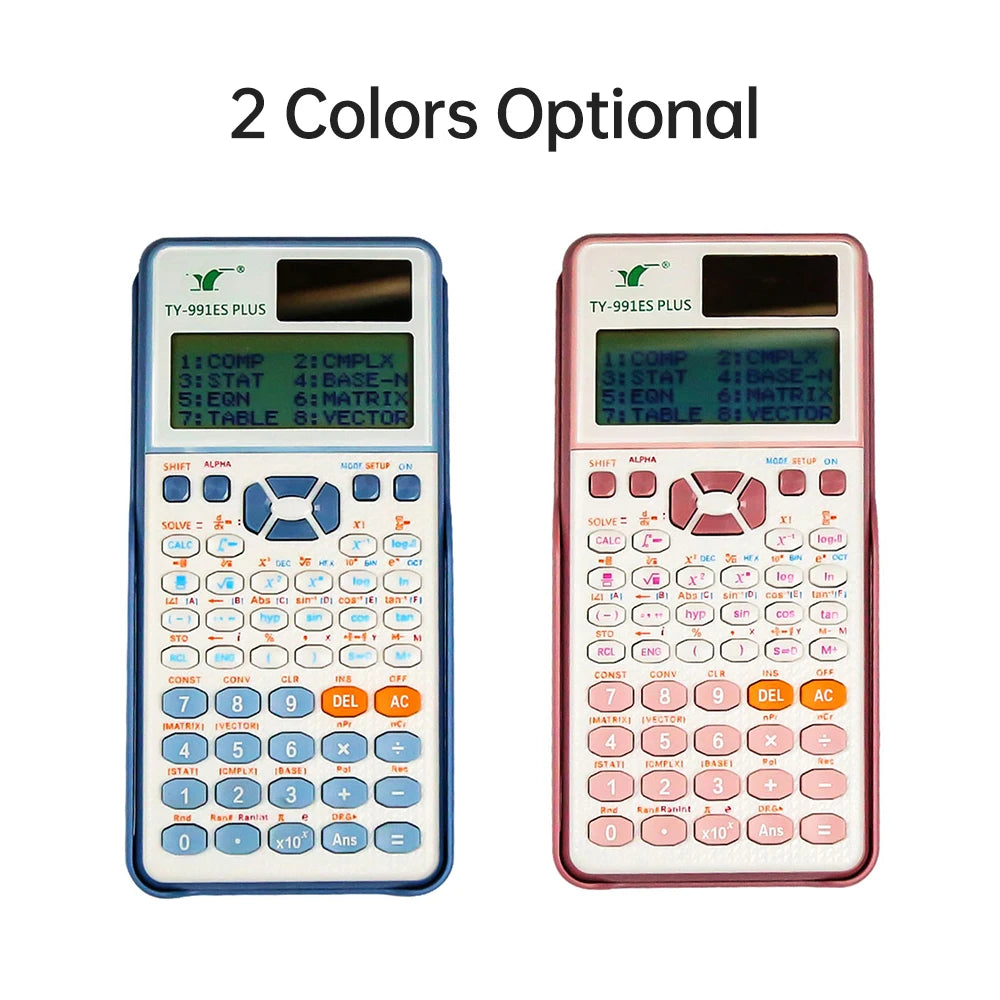 【New】Scientific Calculators Math Calculator with 417 Function HD Dot Matrix Display 96*31) Dual Power Supply