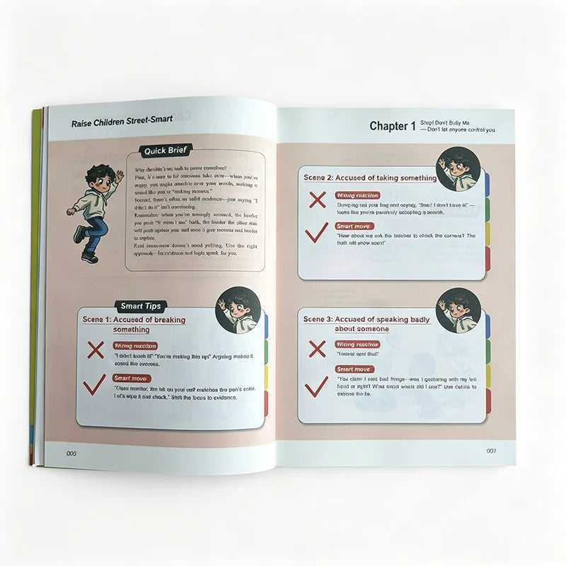 Raise Children Street‑Smart Comic Edition  Kids EQ Development Growth Guidance Book Children Life Wisdom Education Bookpresent