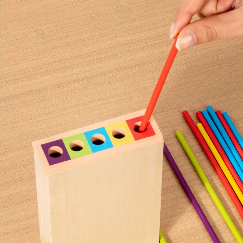 New 3in1 Wooden Stick and Tower Game Arithmetic Early Education Montessori Toys Thinking Training Parent-child Interactive Toy