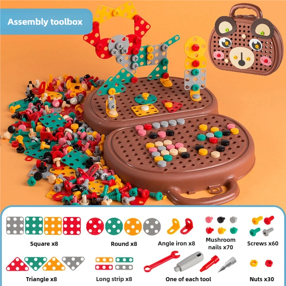 Children's Screw-Twisting Assembly and Disassembly Tool Box Electric Drill Baby Hands-On Educational Toys for Boys
