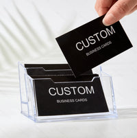 200/500/1000pcs Customizable Cards, Personalized Business Cards with Acrylic Storage Box, Matte Film Thank You Invitations
