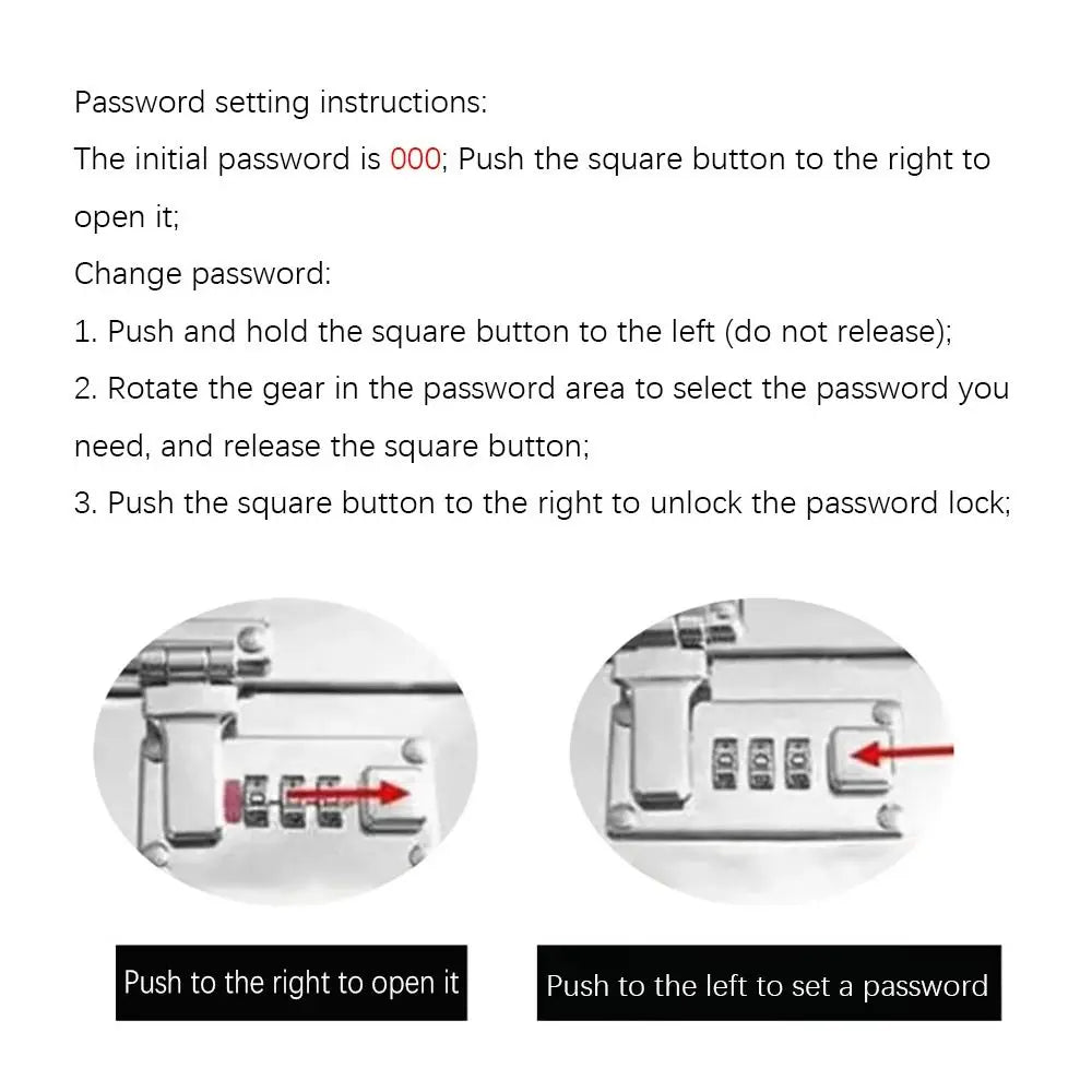 Stainless Steel Bank Password Lock-Box Financial Security Portable Register Bill Box Combination Lock/Padlock Cash Box