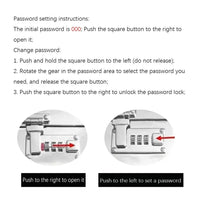 Stainless Steel Bank Password Lock-Box Financial Security Portable Register Bill Box Combination Lock/Padlock Cash Box